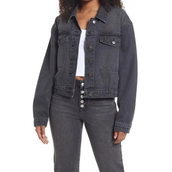 [Max Jeans] Classic Oversized Denim Jean Jacket - Picture 1 of 5